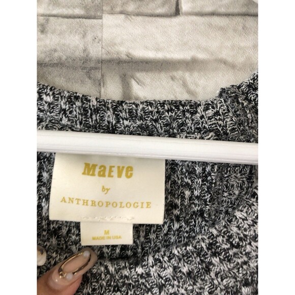 Anthropologie Maeve High Neck Stretch Gray Marled Cropped Tank Top Size Medium - Picture 4 of 9